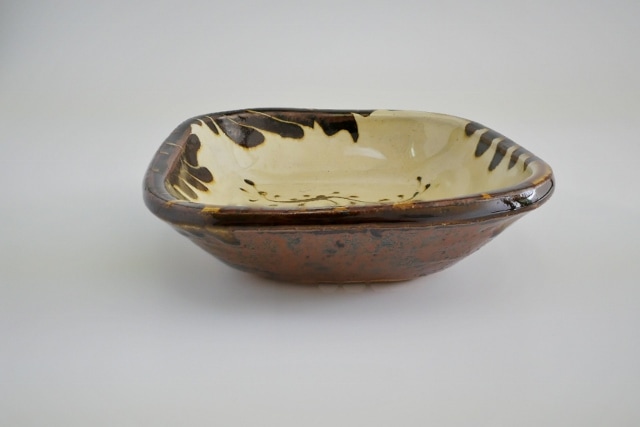 小野哲平　クロス角皿　大皿 小野哲平 クロス角皿 20×20cm
