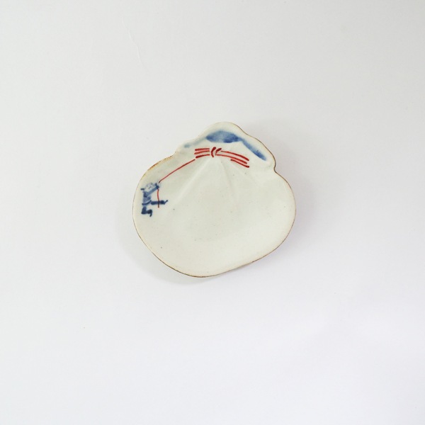 日高直子　宝袋小皿　赤