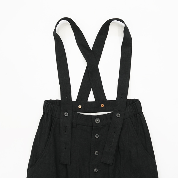 the last flower of the afternoon｜記憶のしるし　Poet suspender trousers［Black（黒）］　