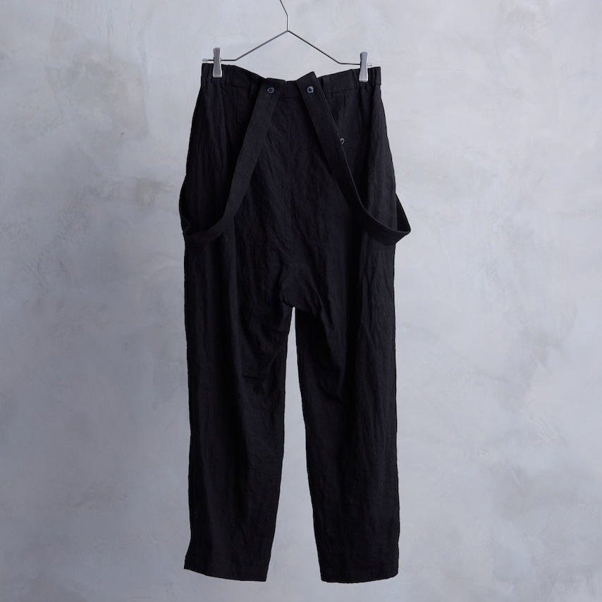 the last flower of the afternoon｜記憶のしるし　Poet suspender trousers［Black（黒）］　