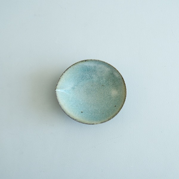 髙田志保　灰釉雫小鉢　11.5cm×13cm　H4cm