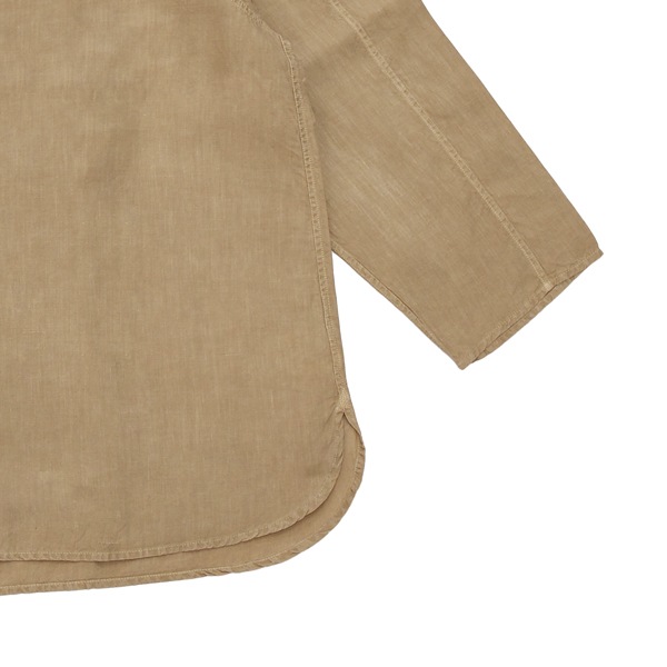 MITTAN ｜ 大麻長袖プルオーバー 高密度 (SH-159C) ｜ 胡桃（草木染）