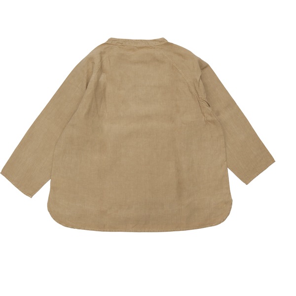 MITTAN ｜ 大麻長袖プルオーバー 高密度 (SH-159C) ｜ 胡桃（草木染）