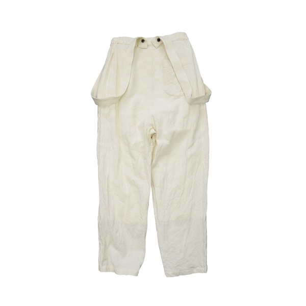 the last flower of the afternoon｜記憶のしるし　Poet suspender trousers［ecru（生成）］　