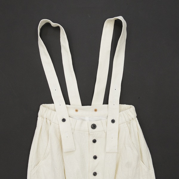 the last flower of the afternoon｜記憶のしるし　Poet suspender trousers［ecru（生成）］　