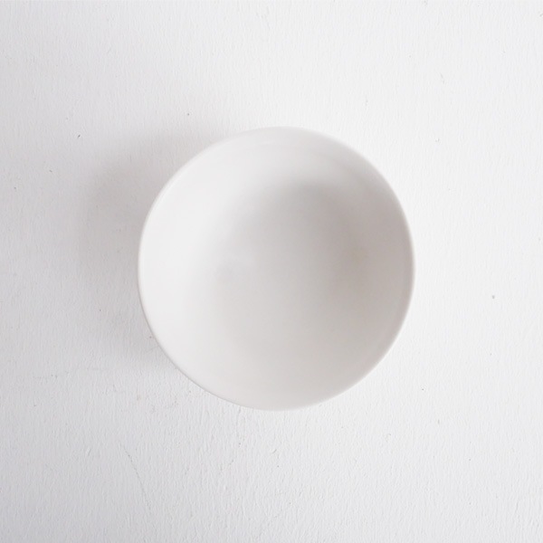 馬場勝文　白磁マット小鉢　Φ8.5ｃｍ