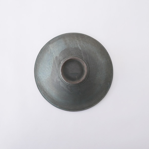 瀬川辰馬　硫化銀彩　鉢 瀬川辰馬 硫化銀彩 緩リム鉢 C Φ23.5cm