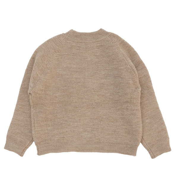 MITTAN｜ウルグアイスラブNMウールセーター（KN-35）｜薄茶