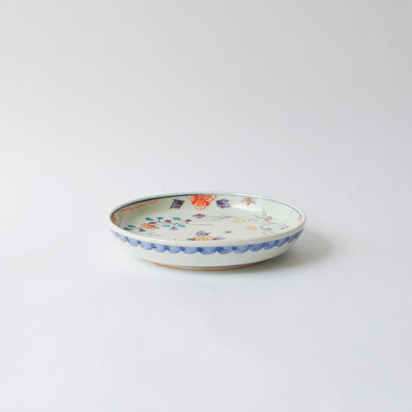 大井寛史・萌子　色絵　平丸皿　Φ12cm