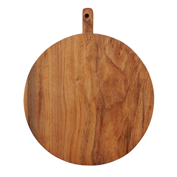 小沢賢一　くるみの木のカッティングボード　丸型　彫あり　Φ25cm　KM20