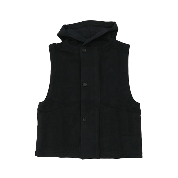 MITTAN｜ウールシルクキャメルベスト（VE-05）｜ 黒