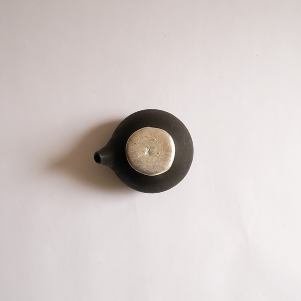 馬場勝文　黒釉しょう油差　model D