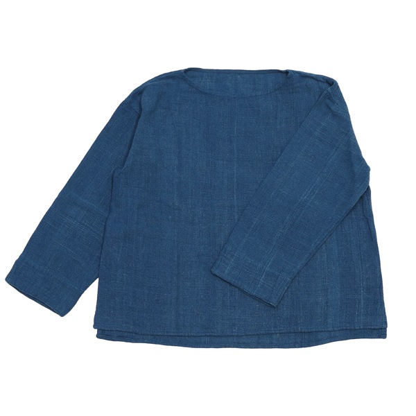 MITTAN　SNチャルカkalaコットン長袖プルオーバー　藍×胡桃　送料無料　SH-86C