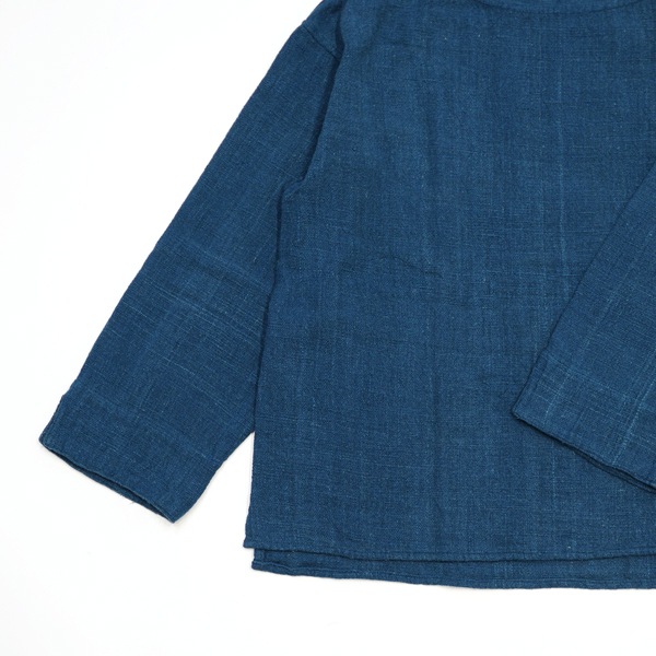 MITTAN　SNチャルカkalaコットン長袖プルオーバー　藍×胡桃　送料無料　SH-86C