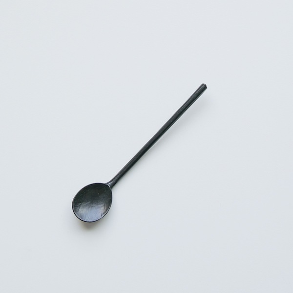 菅原博之　スプーンS  黒漆　L13.5ｃｍ