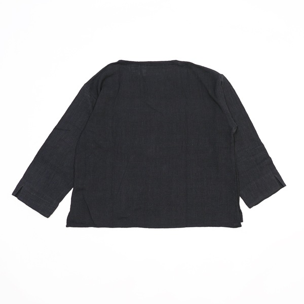 MITTAN　SNチャルカkalaコットン長袖プルオーバー　墨黒　送料無料　SH-86