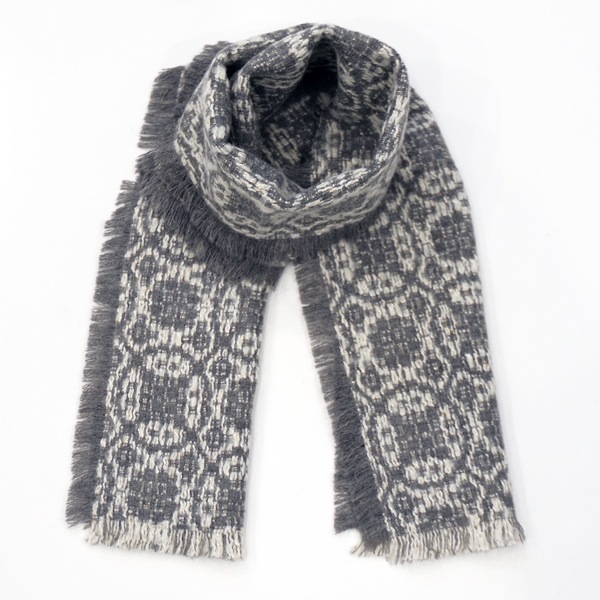 kijinokanosei ストール　“花雪-hanayuki-”　GRAY　送料無料