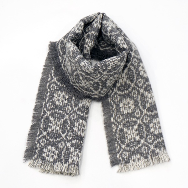 kijinokanosei ストール　“花雪-hanayuki-”　GRAY　送料無料