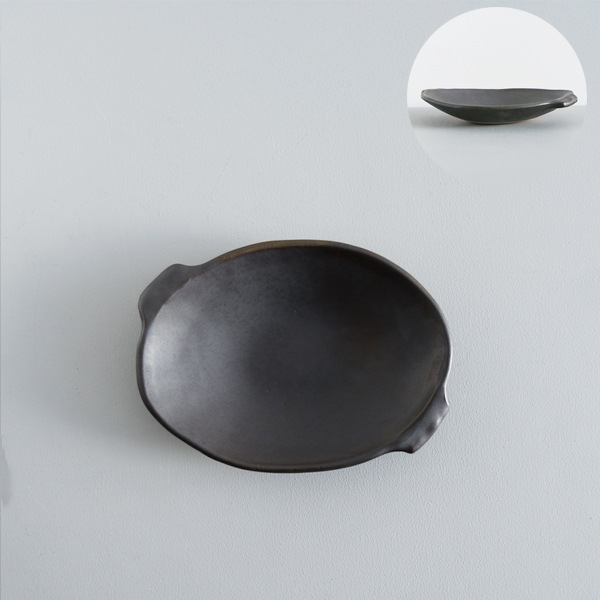 馬場勝文　耐馬場勝文 耐熱グラタン皿・楕円・小・黒