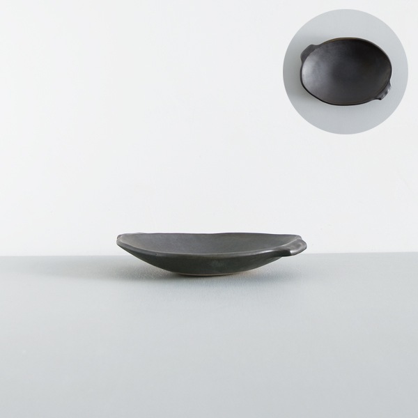 馬場勝文　耐馬場勝文 耐熱グラタン皿・楕円・小・黒