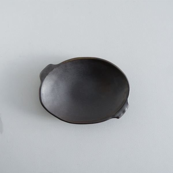 馬場勝文　耐馬場勝文 耐熱グラタン皿・楕円・小・黒