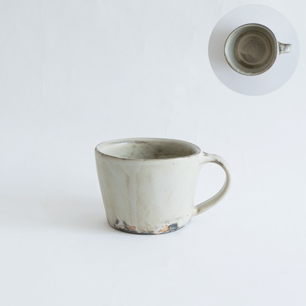 馬場勝文　土マット持ち手の大きなマグ（低）