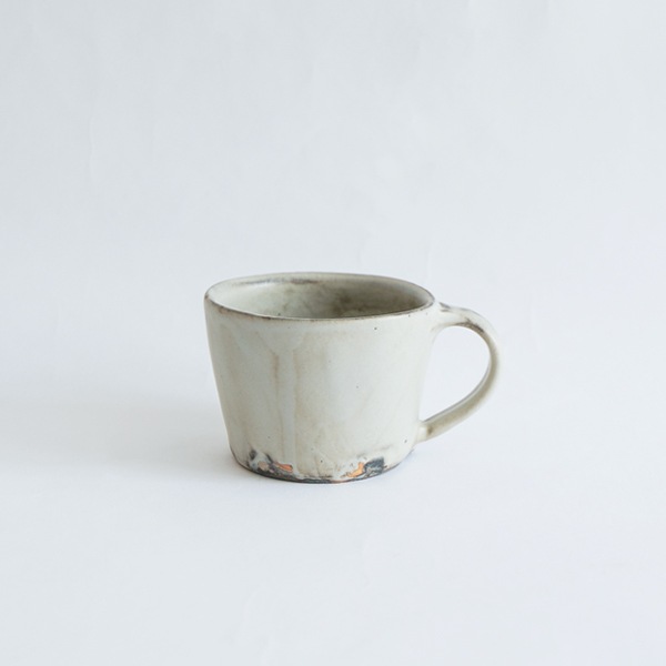 馬場勝文　土マット持ち手の大きなマグ（低）