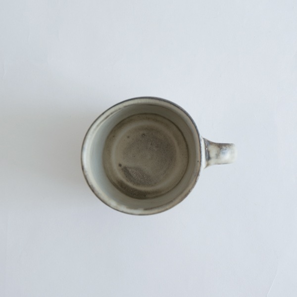 馬場勝文　土マット持ち手の大きなマグ（低）