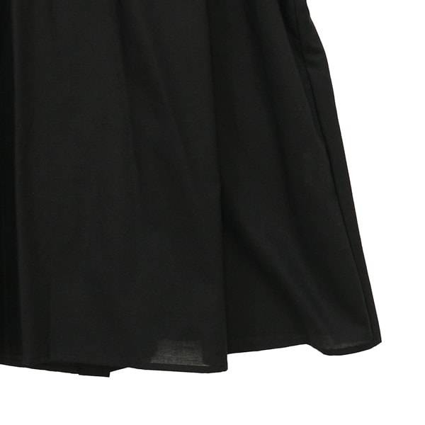 the last flower of the afternoon｜静寂の欠片　Half sleeve back-opened blouse［Black（黒）］