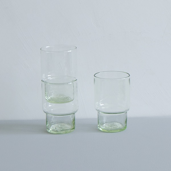 翁再生硝子工房　重なっちゃうコップ