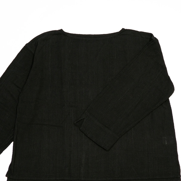 MITTAN　SNチャルカkalaコットン長袖プルオーバー　黒　送料無料　SH-86