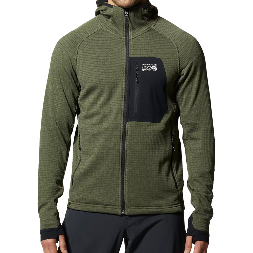 MOUNTAIN HARDWEAR - マウンテンハードウェア ポーラテックパワーグリッドフルジップフーディS~M ポーラテックパワーグリッドフルジップフーディ メンズ