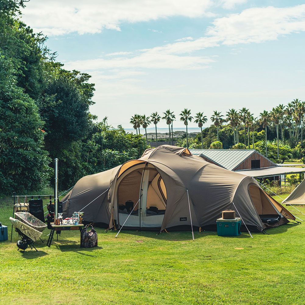 小川テント-小川キャンパル クーポラならアシーズブリッジが