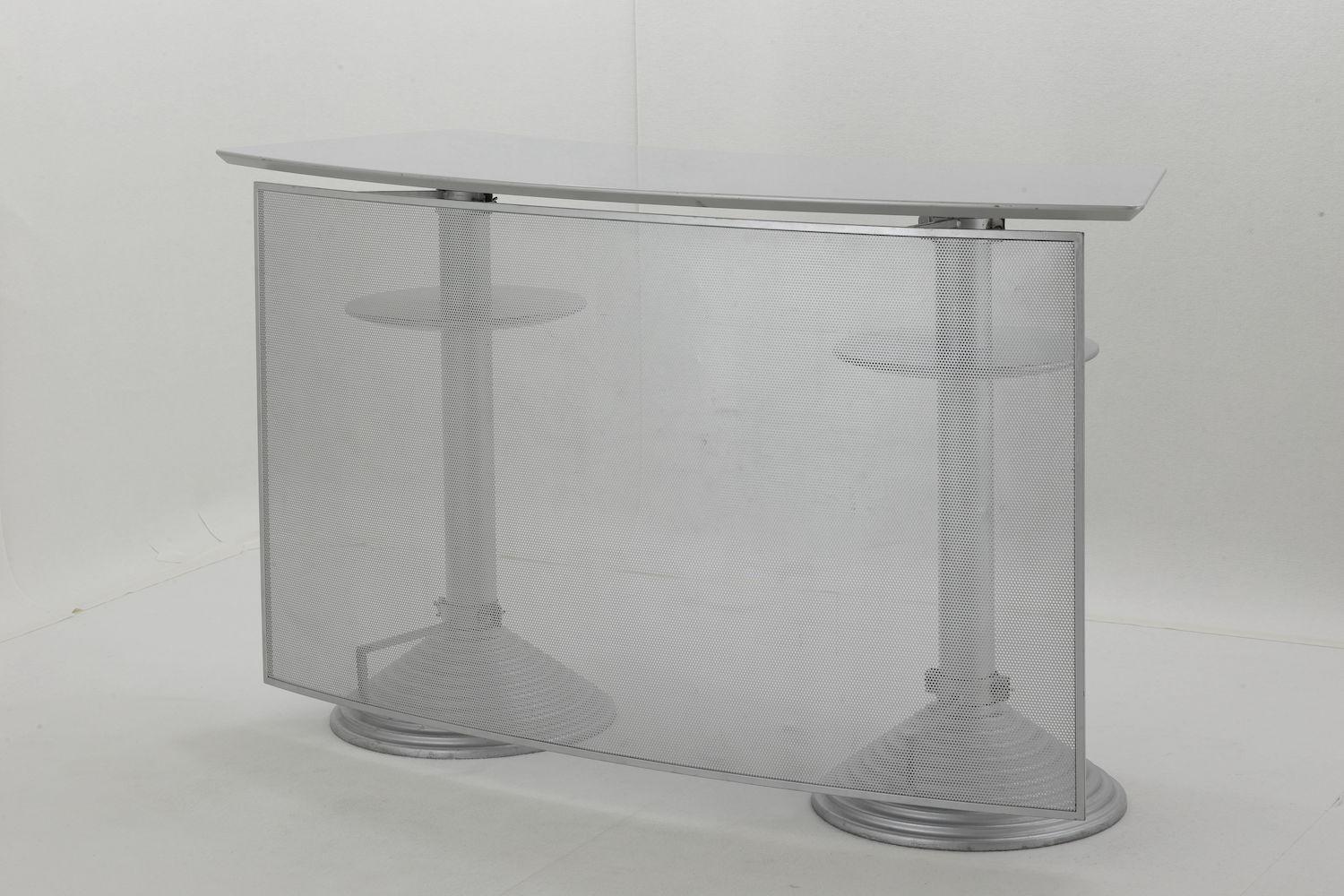 【専用】受付台 家具のAKIRA 無人受付カウンター 電話台 荷物置き台 グレー