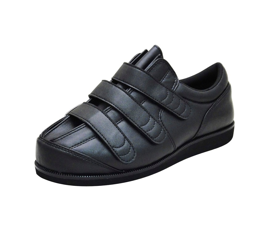 【片足販売　左】すたこらさんソフト59【ブラック】| 3E-9E 足囲調整できる 装具対応