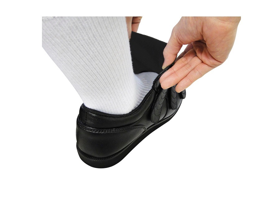 【片足販売　左】すたこらさんソフト59【ブラック】| 3E-9E 足囲調整できる 装具対応