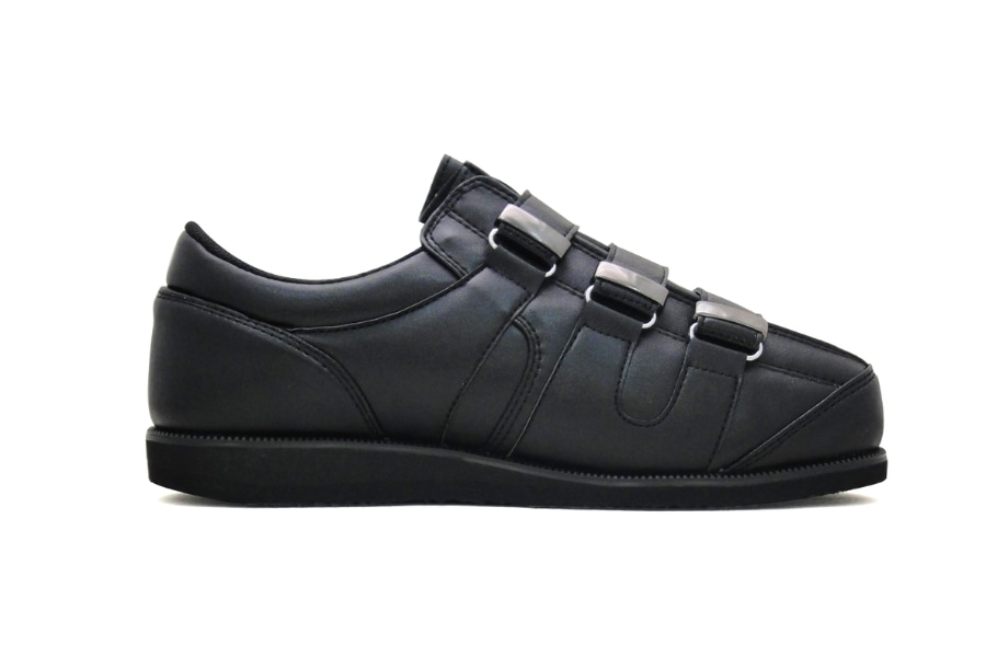 【片足販売　左】すたこらさんソフト59【ブラック】| 3E-9E 足囲調整できる 装具対応