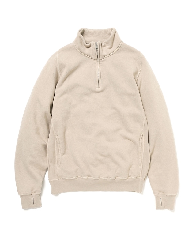 MARINER HALF ZIP PULLOVER COTTON SWEAT OVERDYED