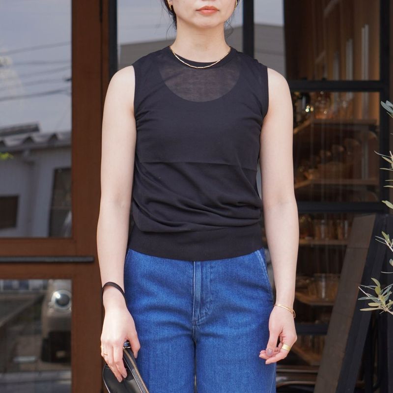 STANDARD / SKIN KNIT｜NO SLEEVE BLACK