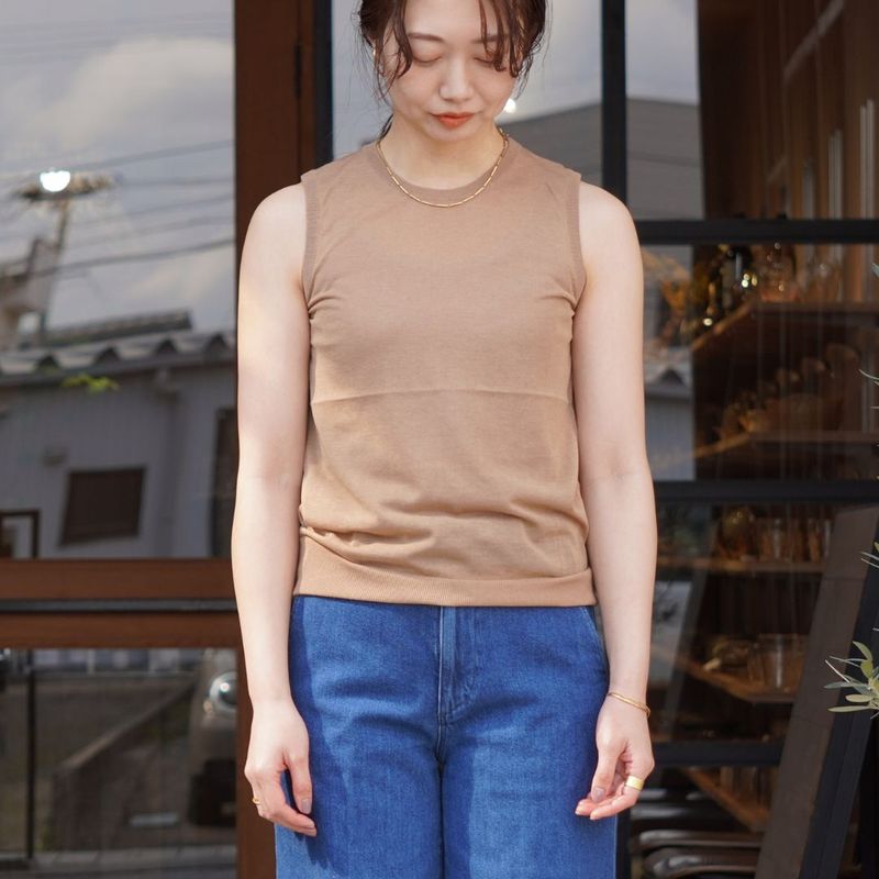 STANDARD / SKIN KNIT｜NO SLEEVE BEIGE