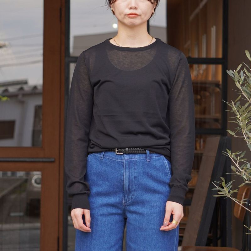 STANDARD / SKIN KNIT｜LONG SLEEVE BLACK