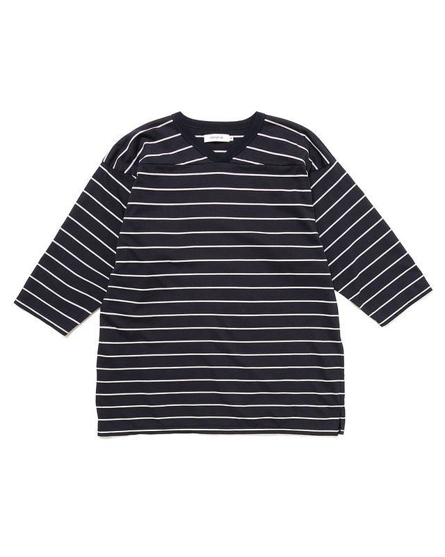 COACH Q/S V-NECK TEE BORDER COTTON JERSEY