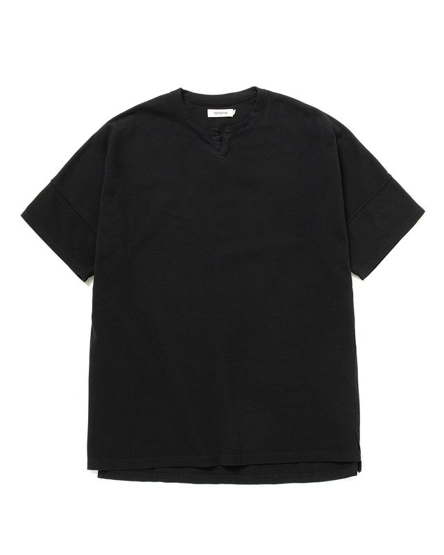 CLERK S/S T-NECK TEE COTTON PIQUE OVERDYED
