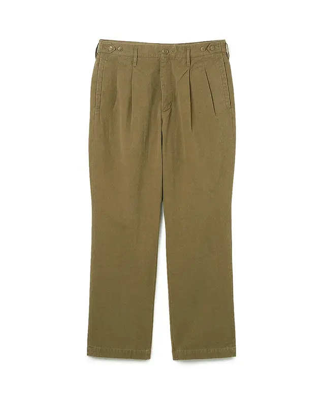 OFFICER CHINO TROUSERS C/Li CANVAS SULFUR DYE
