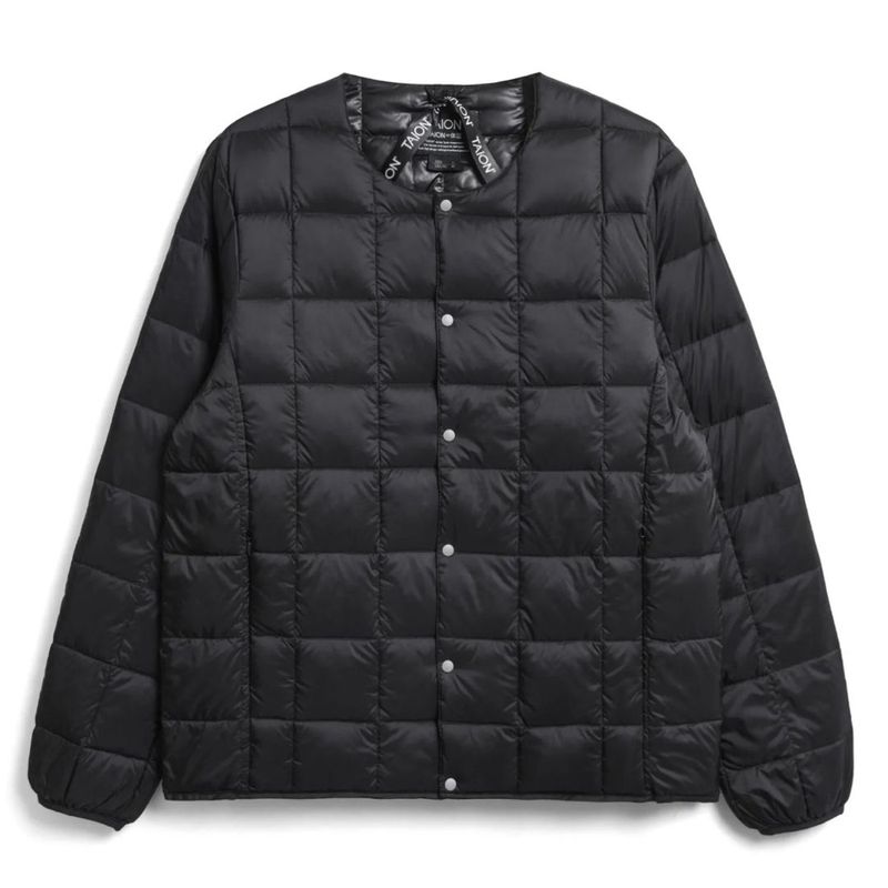 ベーシック クルーネックボタン インナーダウンジャケット