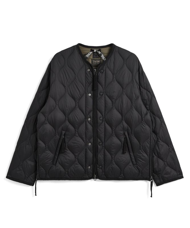 ユニセックス ミリタリー M65 ライナーWジップ ショートダウンジャケット-ソフトシェル