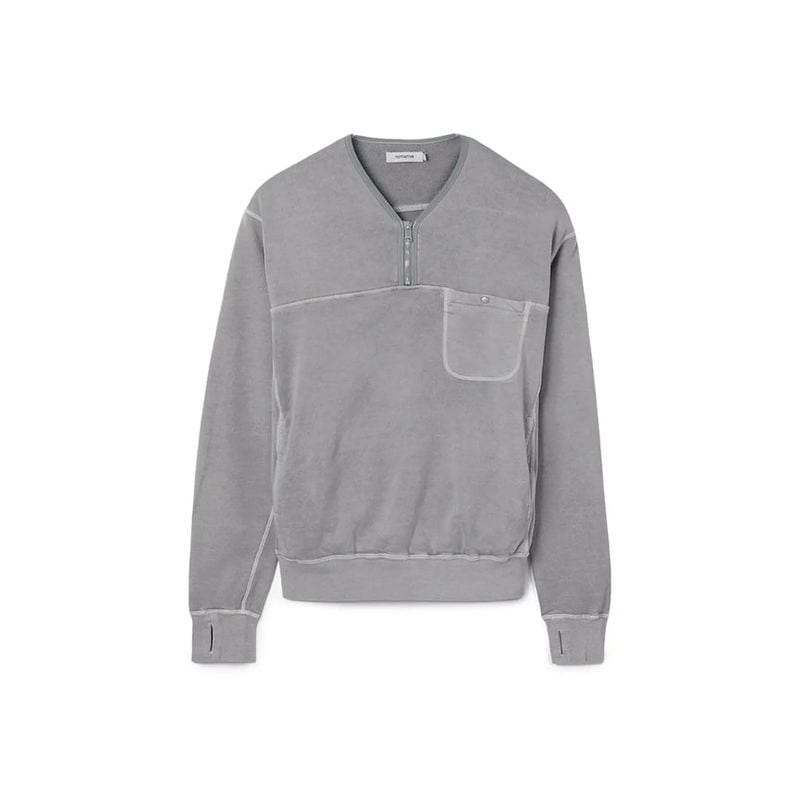 HIKER HALF ZIP PULLOVER COTTON SWEAT PIGMENT DYE