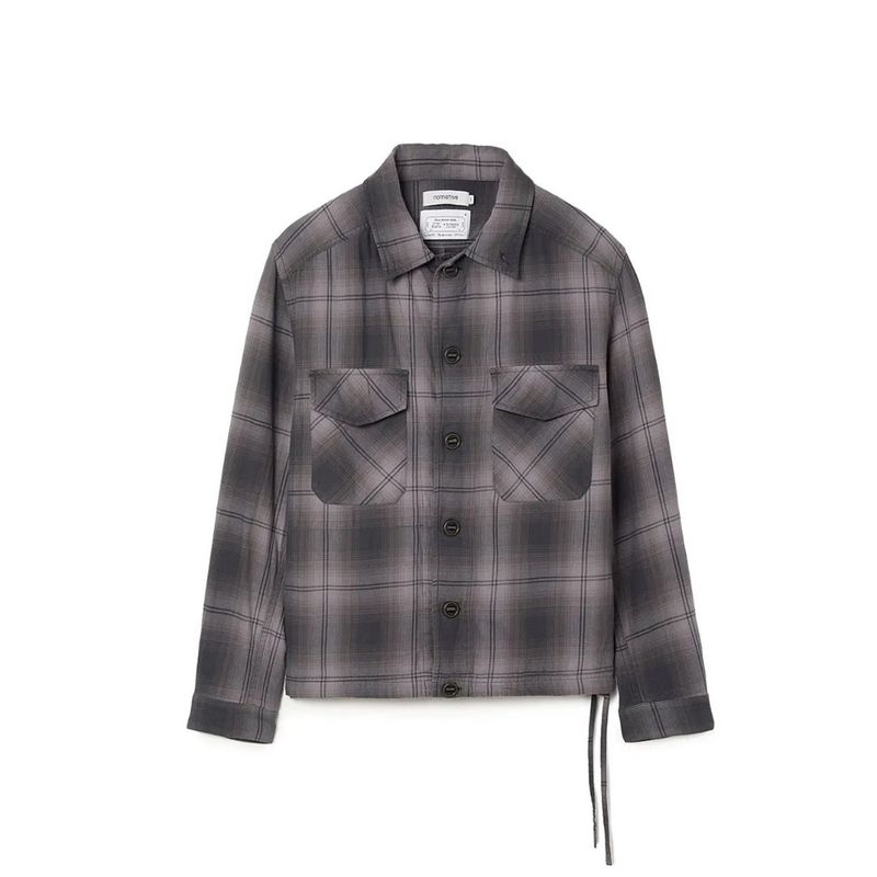 TROOPER SHIRT JACKET COTTON TWILL OMBRE CHECK by Rafu