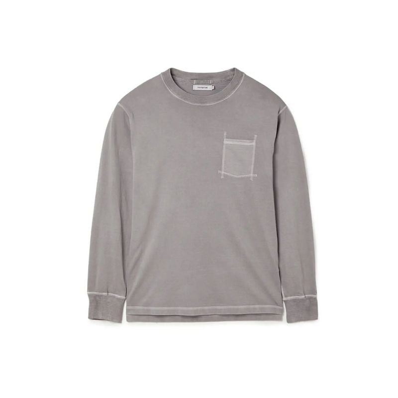 DWELLER L/S TEE COTTON JERSEY PIGMENT DYE