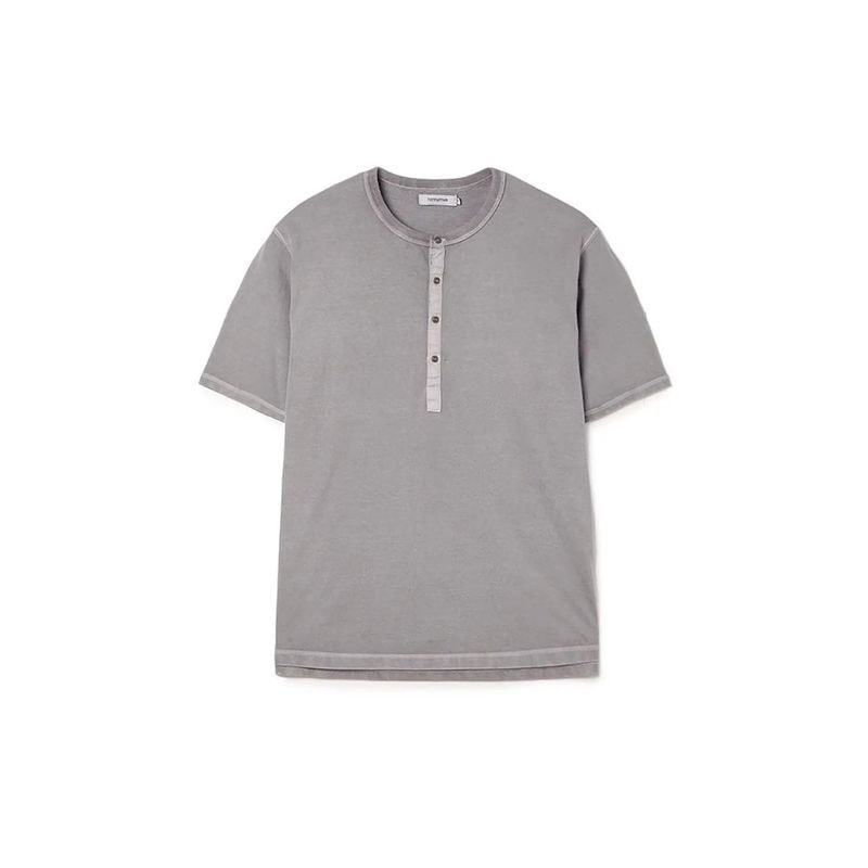 DWELLER S/S HENRY NECK TEE COTTON JERSEY PIGMENT DYE
